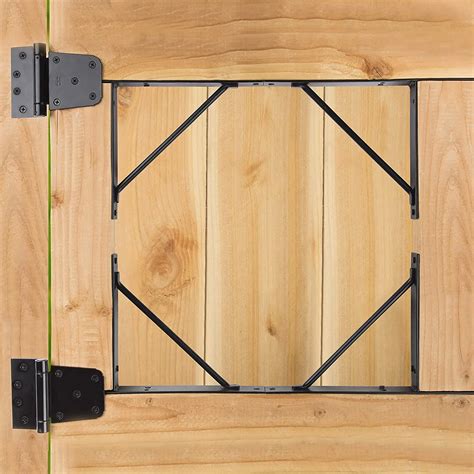 metal gate corner brackets|corner brackets for wood gate.